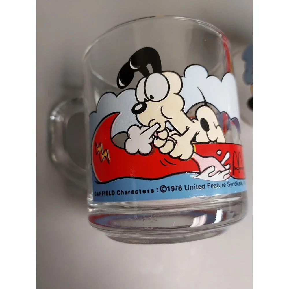 Garfield‎ 1978 Vintage McDonalds Coffee Mug Collector's Set of 2 By Jim Davis